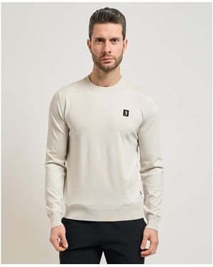 Refrigue Pull Pull col rond en mélange viscose - Neutre