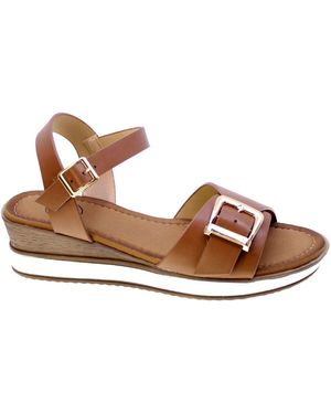 Yanema Sandales compensées 348601 - Marron