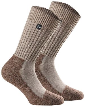 Rohner Chaussettes unisexe Chaussettes Paquet de 2 Original - Marron