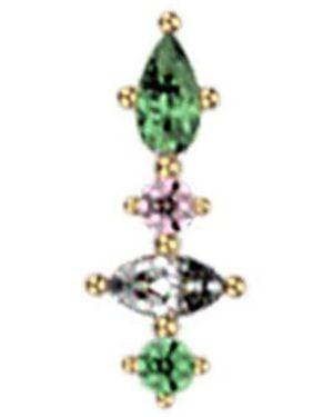 Les Georgettes Boucles oreilles Piercing Les Cadettes Cassiopé multicolore laiton doré - Vert