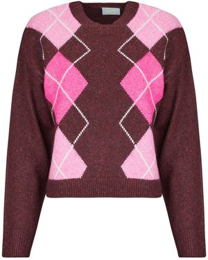 JJXX Trui Jxharvi Crew Neck Knit - Rood