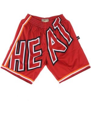 Mitchell & Ness Short Big Face Blown Out Fashion - Rouge