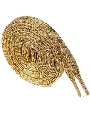 Sud Trading Chaussettes Lacets paillettes or 120 cm - Métallisé