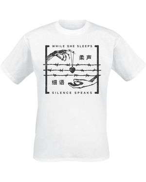 While She Sleeps T-shirt Silence Speaks - Blanc