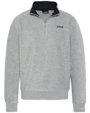 Schott Nyc Sweatshirts Half Zipped - Gris