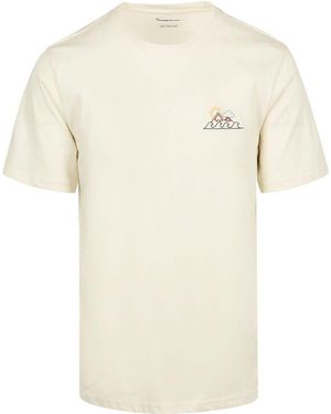 Knowledge Cotton T-shirt T-shirt Imprimé Blanc - Neutre