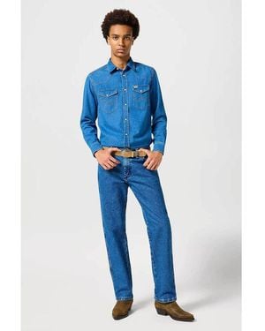 Wrangler Jeans Jean 13MWZ COWBOY CUT In Stonewashed - Bleu