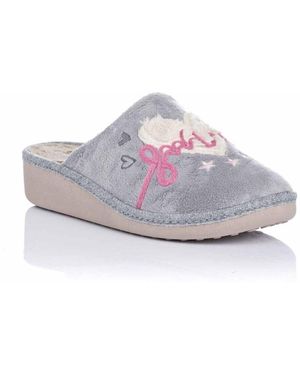 Vulladi Chaussons Wedge-heeled slippers - 'Smile' - Gris