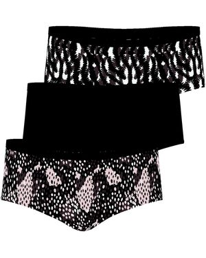 Athena Boxers Boxers, Lot De 3, Ecopack Basic - Noir