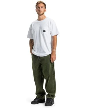 DC Shoes Pantalons Baggy Worker Baggy Denim Bronze Rins - Gris