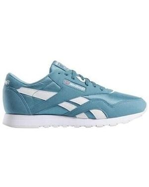 Reebok Baskets Basses Cl Nylon Color - Bleu