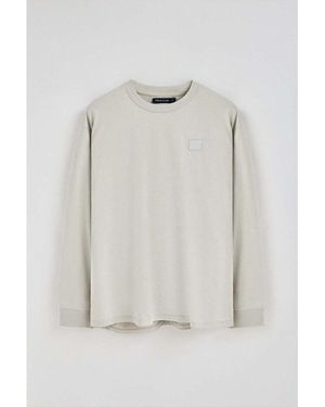 POLO CLUB T-shirt TWILL PATCH TSHIRT LS VN - Gris