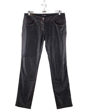 Dolce & Gabbana Pantalon Pantalon droit en coton - Gris