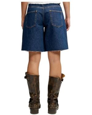 Superdry Short Rise Mid Baggy - Bleu