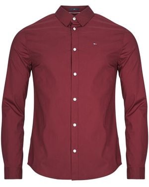 Tommy Hilfiger Hemdbluse Tjm Original Stretch Shirt - Rot