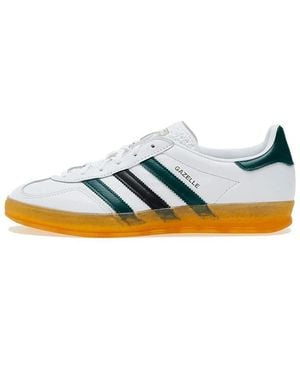 adidas Baskets basses Gazelle Indoor White Collegiate Green - Jaune