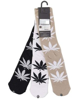 Huf Socquettes Set 3pk Plantlife Sock Mintwheat - Noir