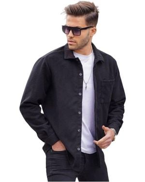 Madmext Chemise MM86_BLACK - Bleu