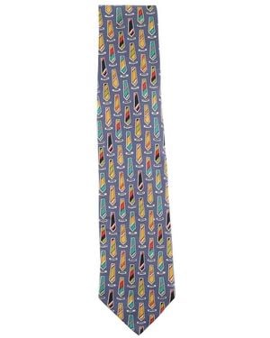 Saint Laurent Costumes et cravates Cravate en soie - Bleu