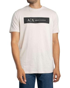 EAX T-shirt T-shirt graphique avec logo Box - Neutre