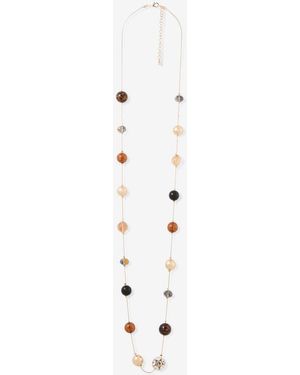 Lollipops Collier Sautoir multi perles Léopard félin - Métallisé