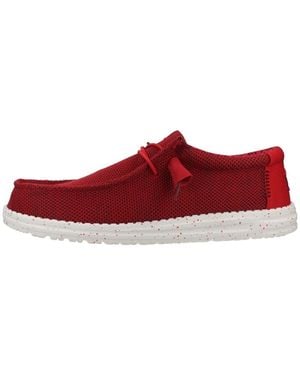 HEYDUDE Slip Ons Wally Stretch Sox - Rouge
