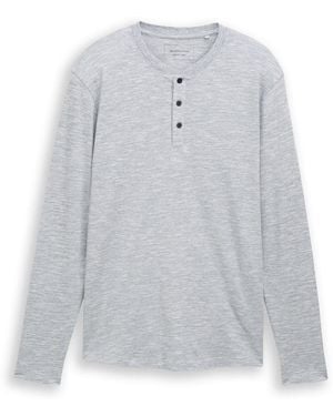 Tom Tailor T-shirt Tee-Shirt ML Ocean Night Blue - Gris