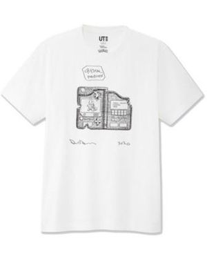 Uniqlo T-Shirt Daniel Arsham Crystal Pokedex Tee - Blanc