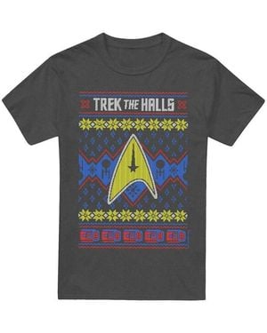 Star Trek T-shirt Trek the Halls Ugly - Gris