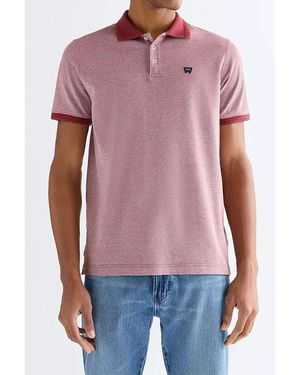Wrangler T-shirt Polo REGULAR REFINED Ruby Wine - Rouge