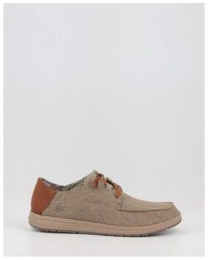 Skechers Chaussures bateau RELAXED FIT MELSON - PLANON 210116 - Marron