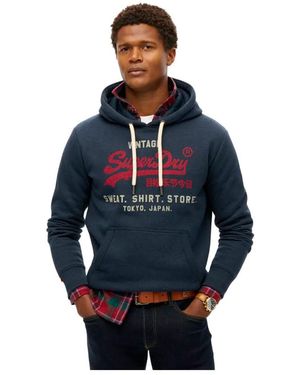 Superdry Hoodies - Bleu