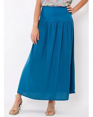 La Fiancee Du Mekong Jupes Jupe longue fluide évasée NARRY - Bleu