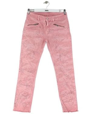 Zadig & Voltaire Jeans Jean slim en coton rose