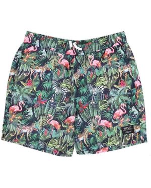 Wesc Short Austin Wildlife Aop - Bleu