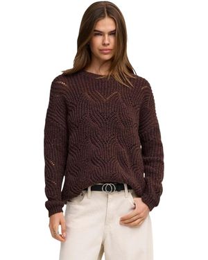 ONLY Pull Onlhanja Ls Glitter O-Neck Cs Knt 15352712 - Marron