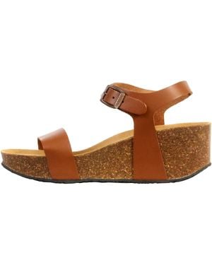 Plakton Sandales Sandale Compensée Cuir So Kiss - Marron