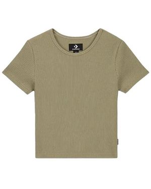 Converse T-Shirt The Rib Crop - Vert