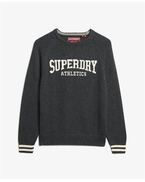 Superdry Pull Pull ample en maille graphique intarsia - Noir