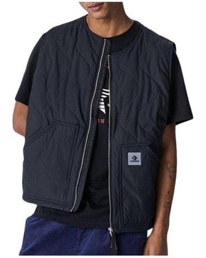 Converse Gilets de costume Gilet sans manches Padded Vest Marine polyester - Bleu