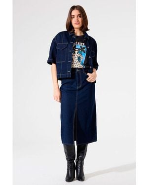 Garcia Veste Veste en jean Rinsed - Bleu