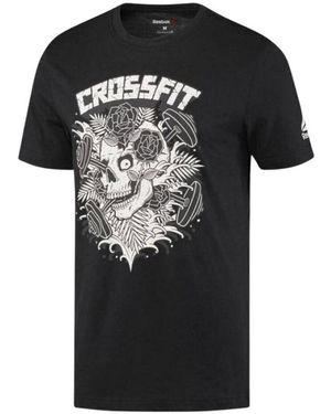 Reebok T-Shirt Korte Mouw Mike Giant Skull - Zwart