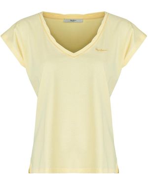 Pepe Jeans T-Shirt Korte Mouw Cloe - Geel