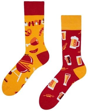 Dedoles Socquettes Chaussettes Bières et Barbecue - Orange