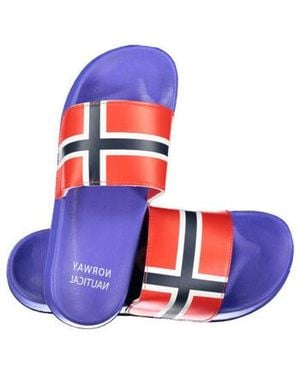 Norway 1963 Claquettes Chaussures Pantoufles Bleues Pour Hommes Norvège 1963
