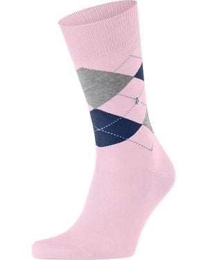 Burlington Socquettes Chaussettes Manchester Carreaux Rose 8440