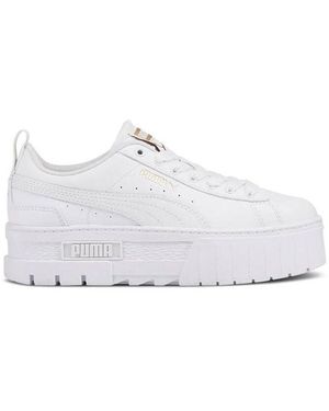 PUMA Baskets basses Mayze Lth JR - Blanc