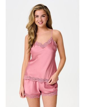 Lingadore Ensembles de pyjama DAILY satin top short - Rose