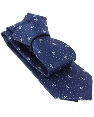Clj Charles Le Jeune Cravates et accessoires Cravate Fleurs de Lys - Bleu