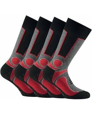 Rohner Chaussettes unisexe Chaussettes Paquet de 4 trekking 2-er pack - Bleu